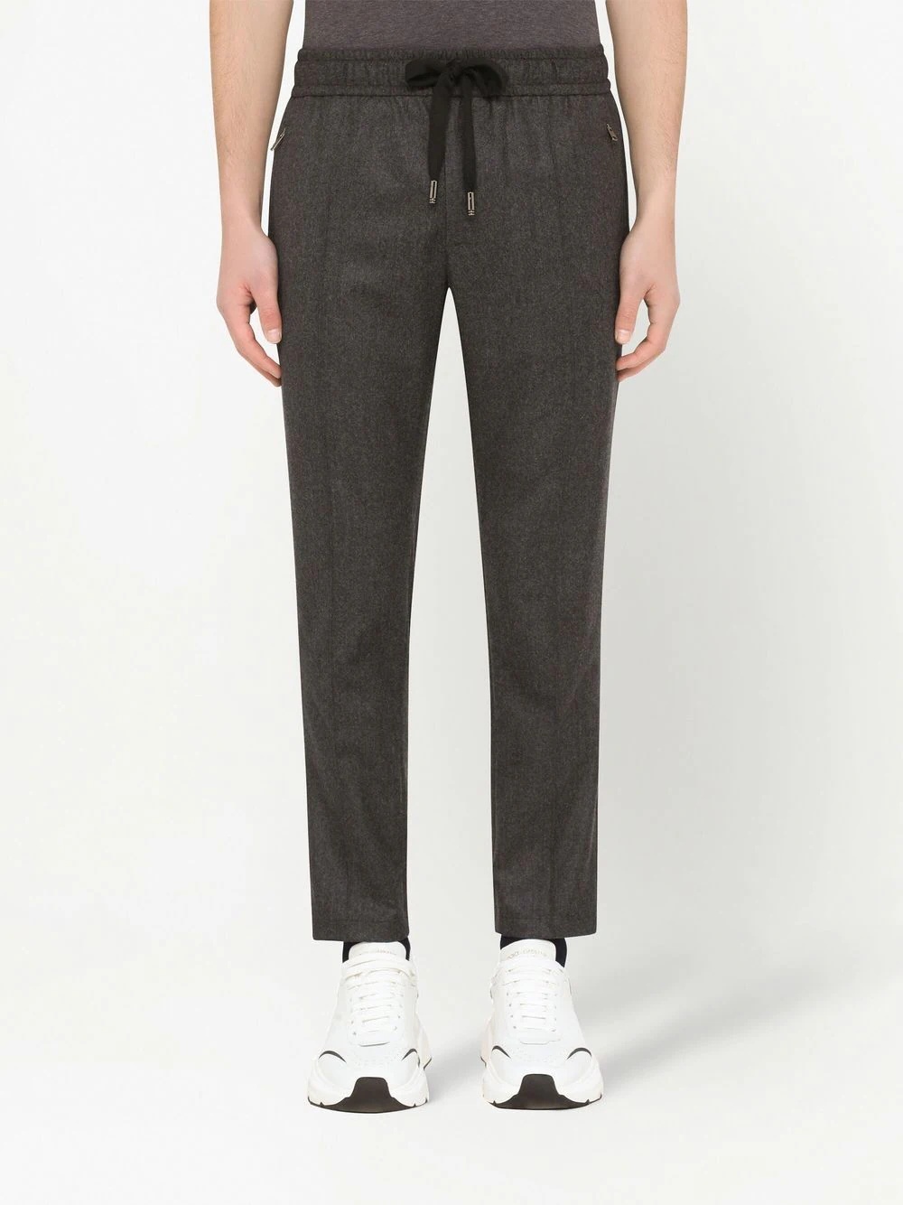 cropped drawstring trousers - 3