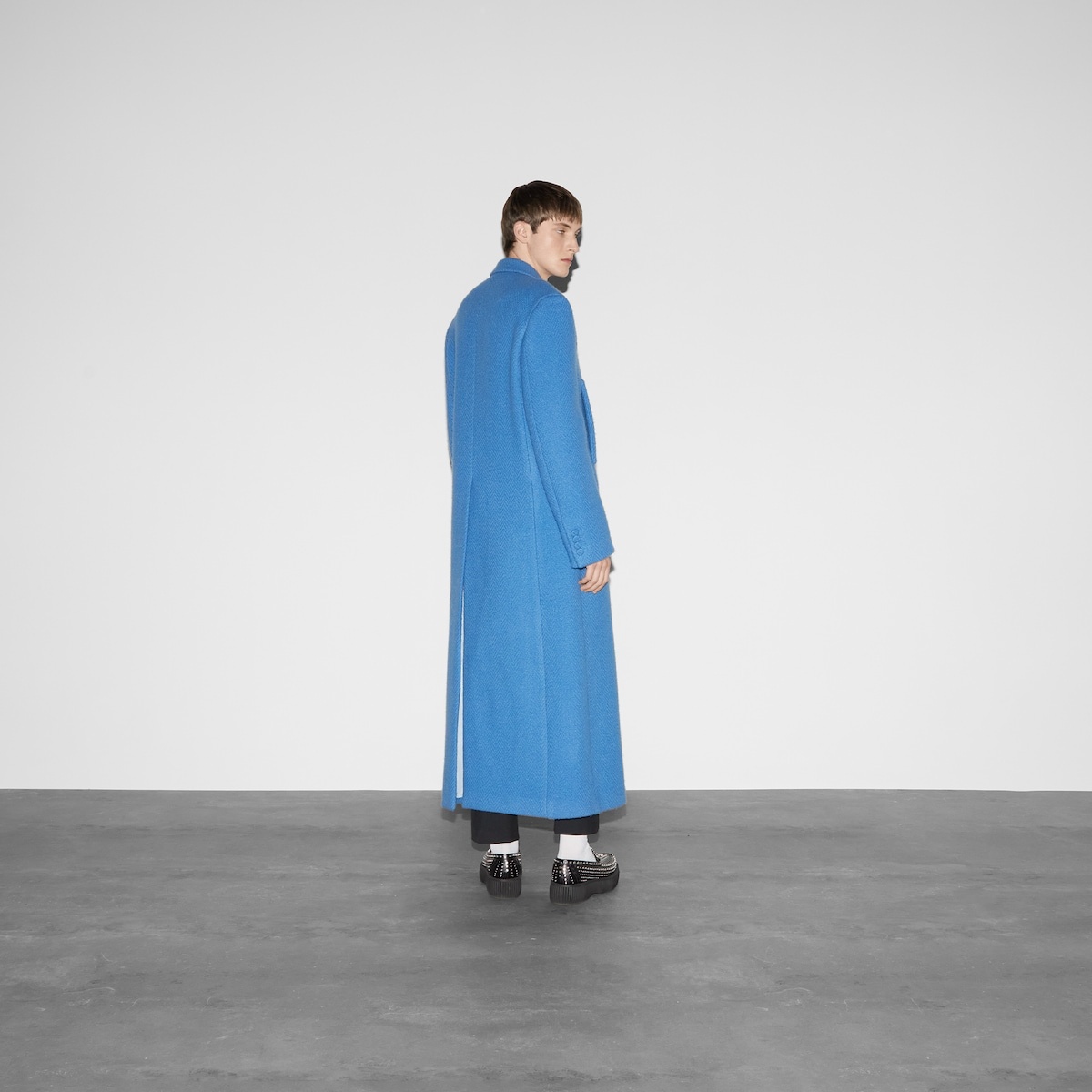 Herringbone wool coat - 4