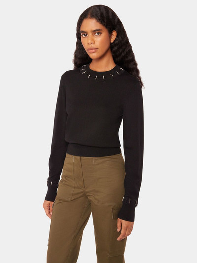 Paco Rabanne BLACK SWEATER WITH METALLIC DETAILS outlook