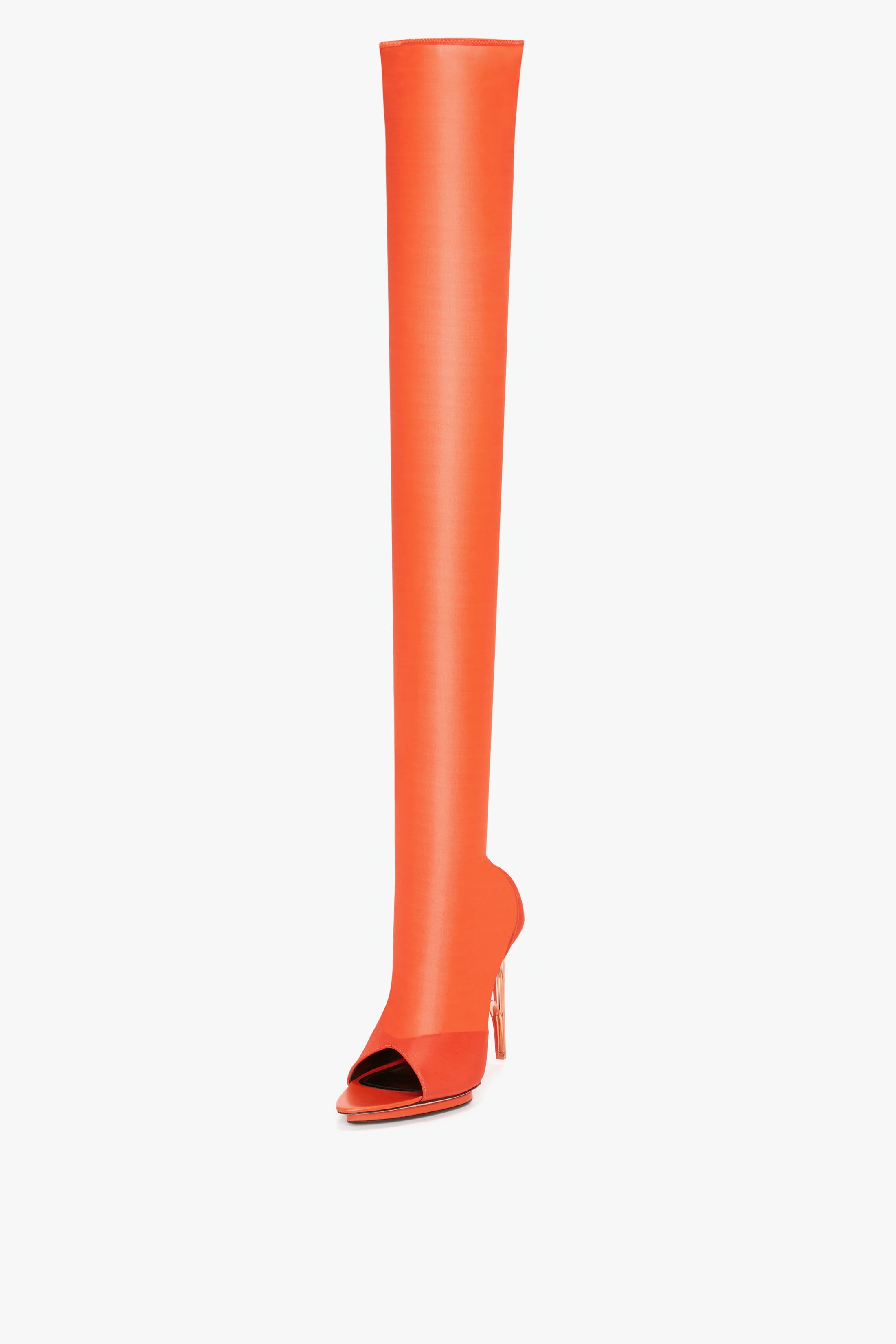 Pointy Toe Mesh Boot in Orange - 3