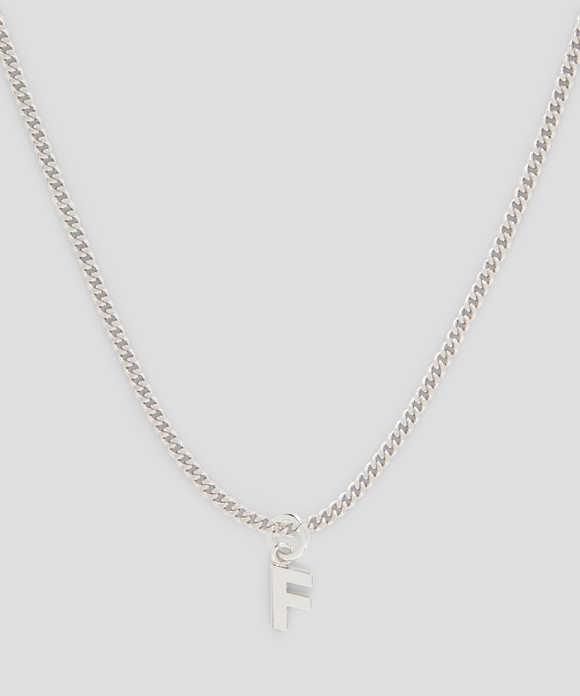 Brass letter F charm - 2