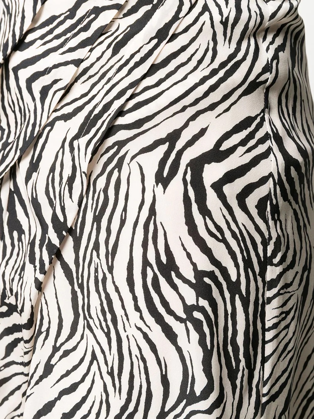 zebra-print asymmetric skirt - 5