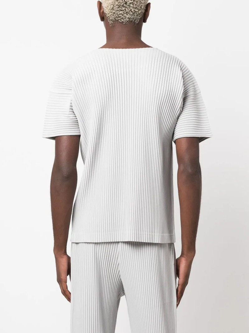 AW23 PLEATED SHORT SLEEVE SHIRT - LIGHT GRAY 4