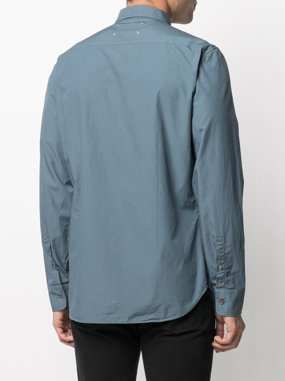 stitch-effect chest pocket shirt - 4