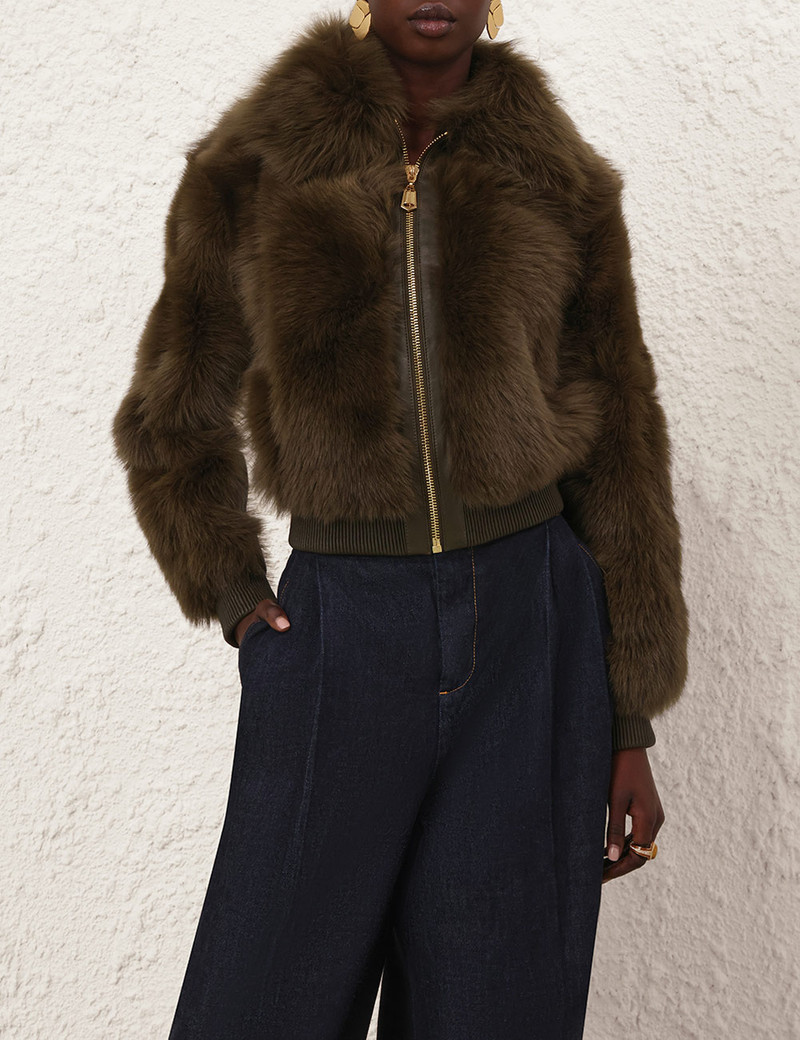 Zimmermann HYPNOTIC SHEARLING BOMBER outlook