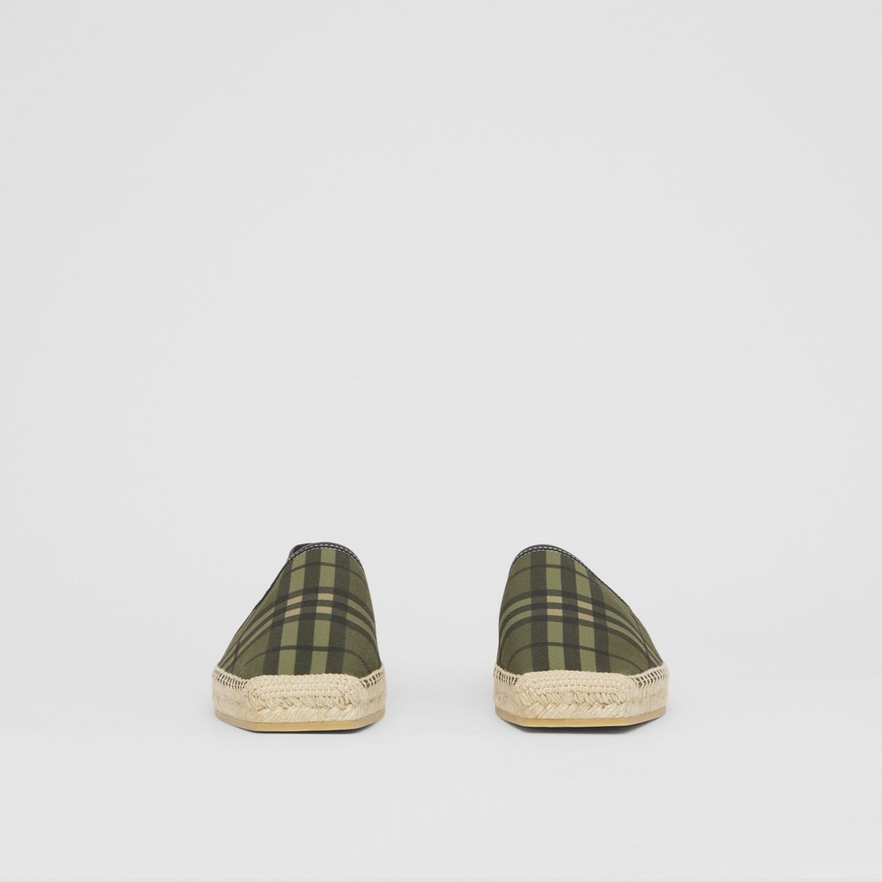 Vintage Check Cotton Canvas Espadrilles - 5