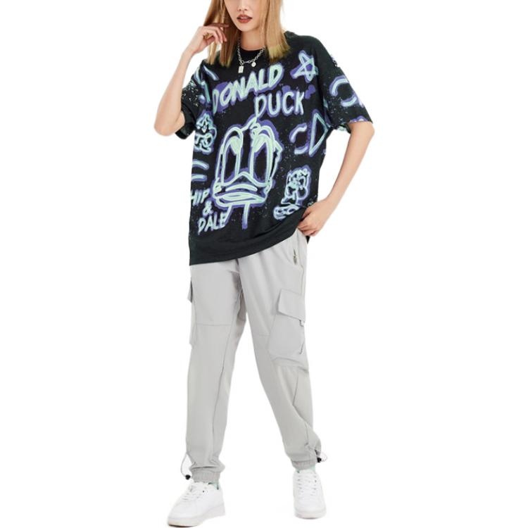 Li-Ning x Disney Donald Duck Graphic T-shirt 'Black' AHSS273-3 - 4