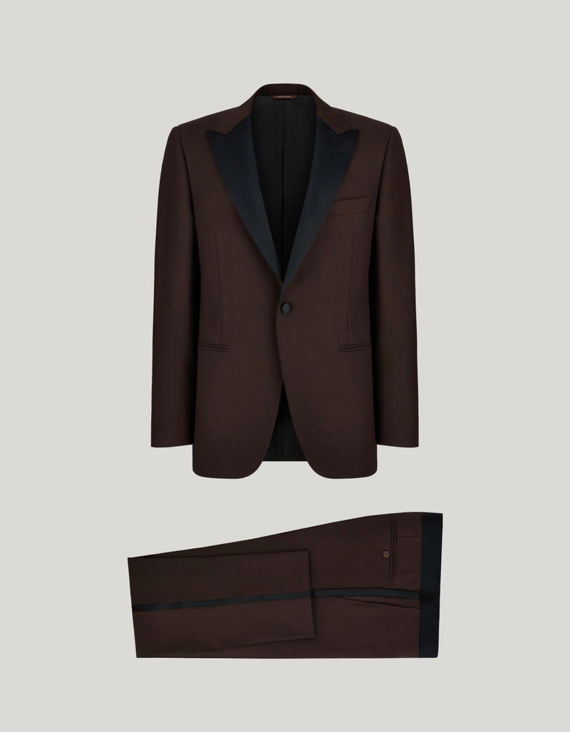 TUXEDO IN DARK BROWN WOOL 1