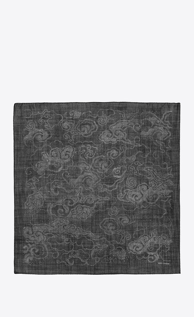 SAINT LAURENT cloud-print bandana in wool outlook