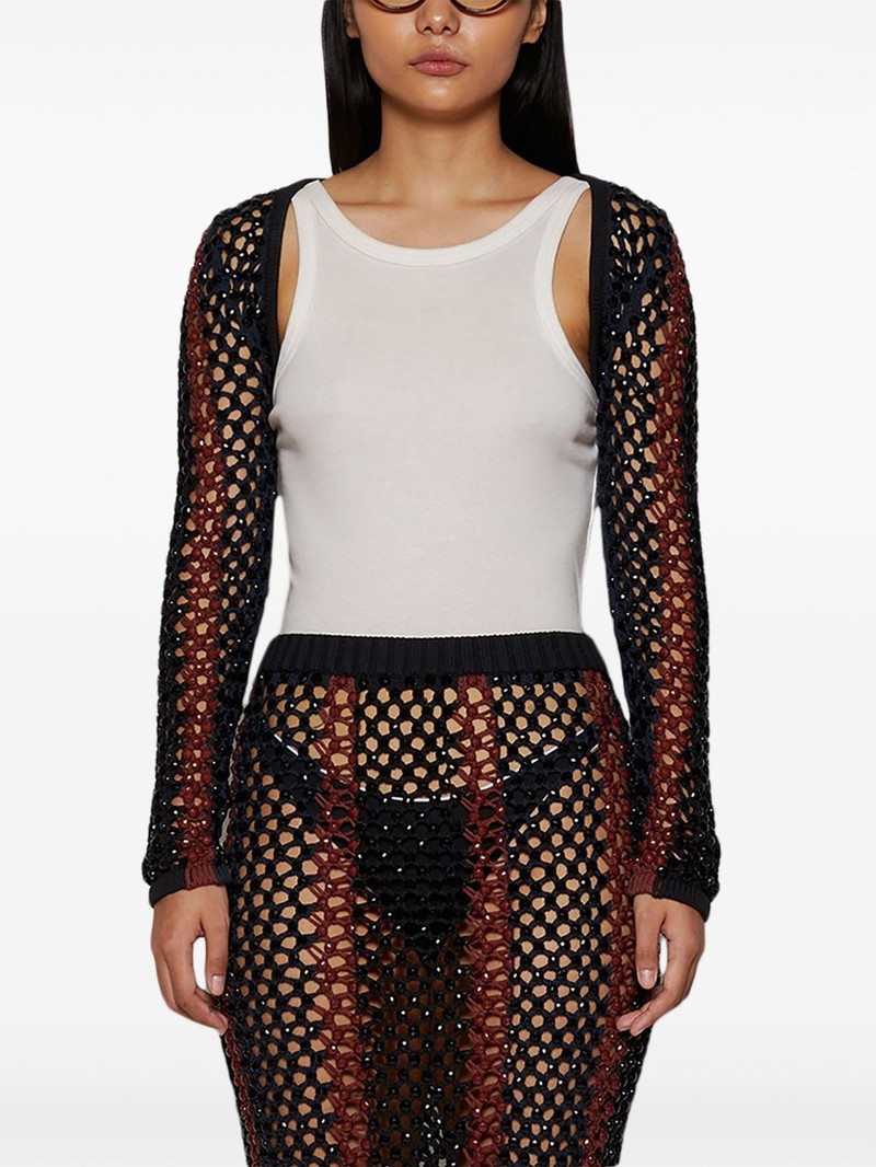 Gala crystal-embellished mesh shrug 3