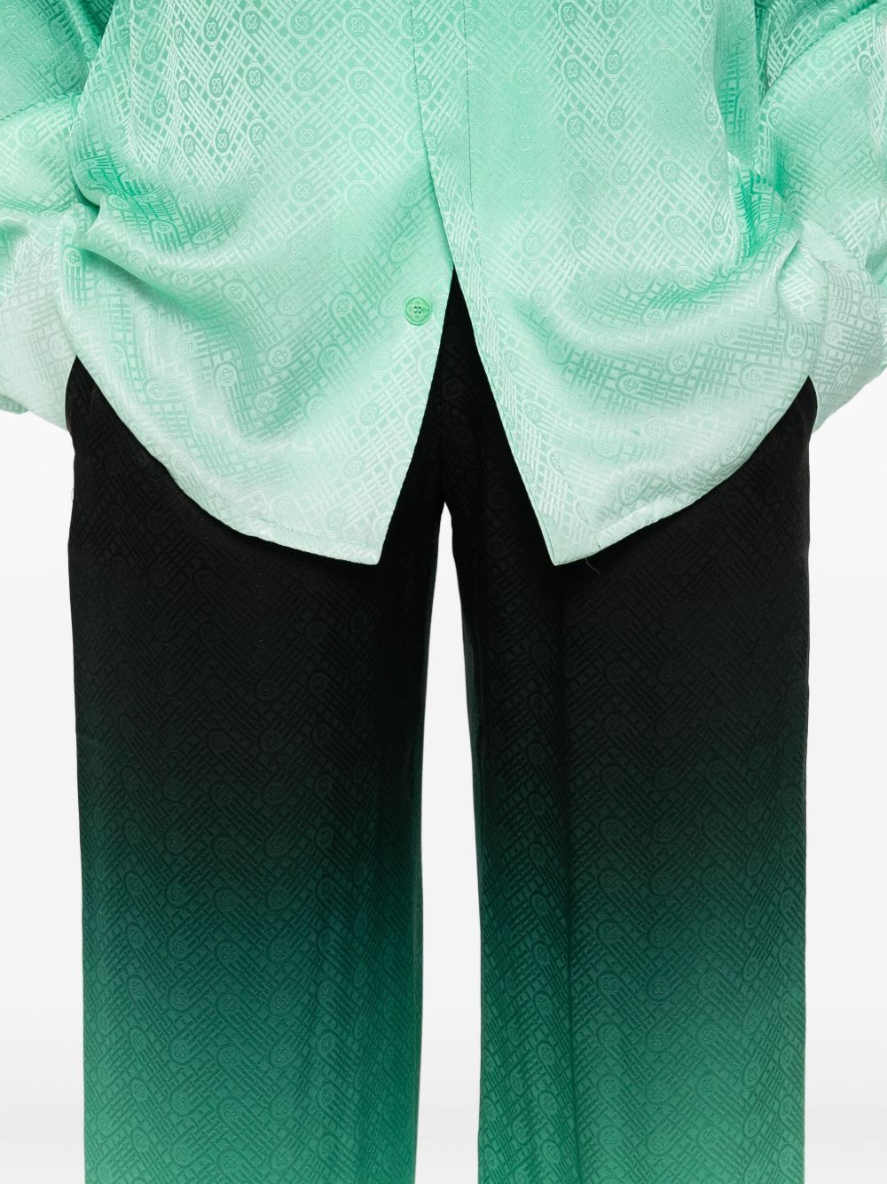Gradient Ping Pong jacquard silk trousers - 5