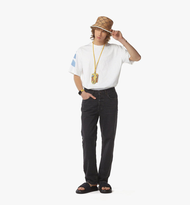 MCM Gradation Laurel Logo Print T-Shirt in Organic Cotton outlook
