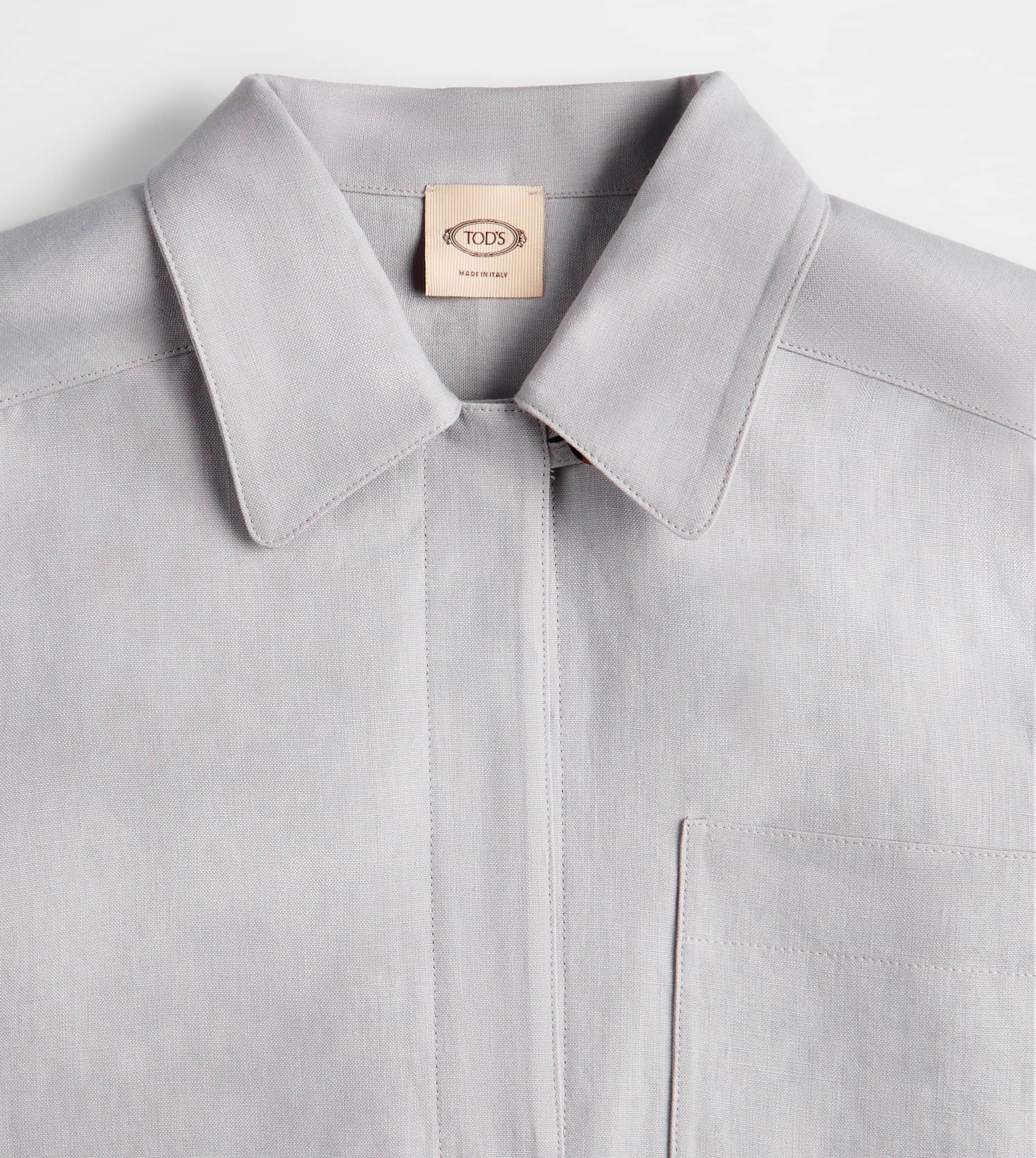 SHIRT IN LINEN - GREY - 9