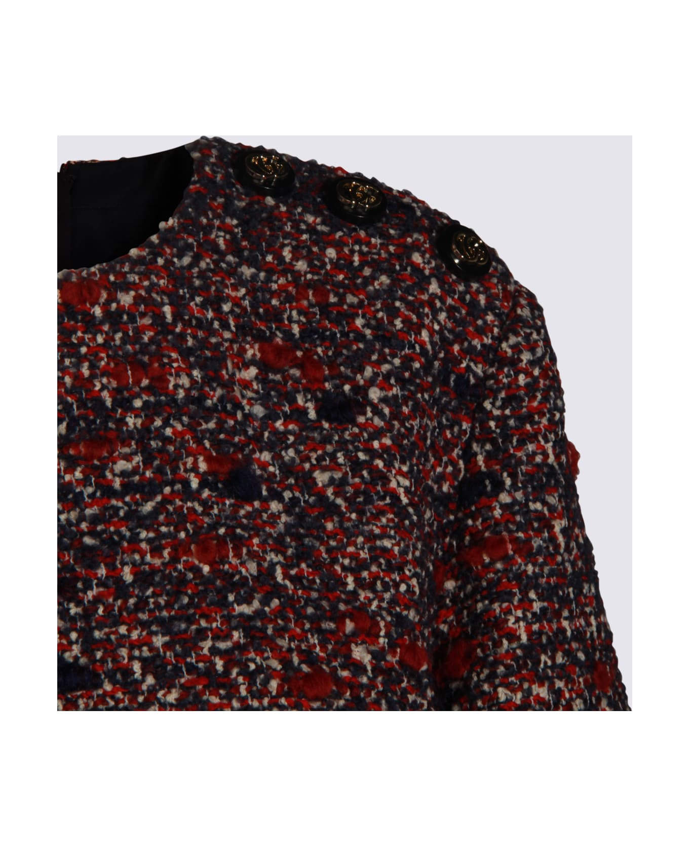 Blue And Red Wool Dress - 3