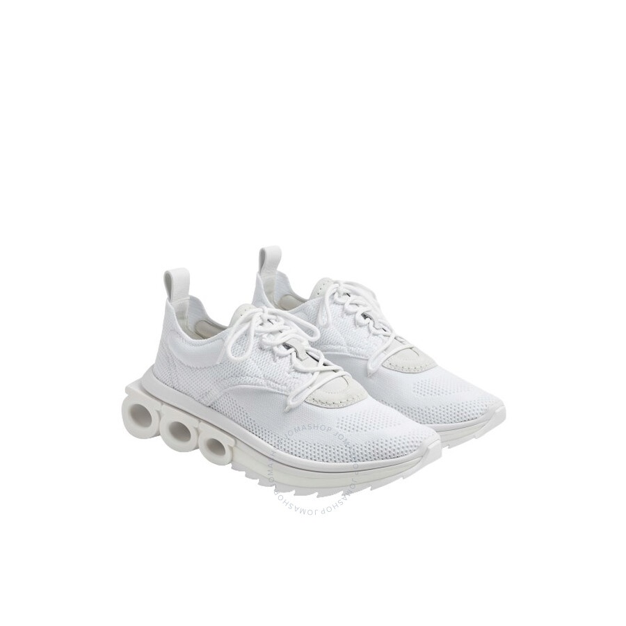 Ferragamo White Nima Technical Knit Running Sneakers - 2