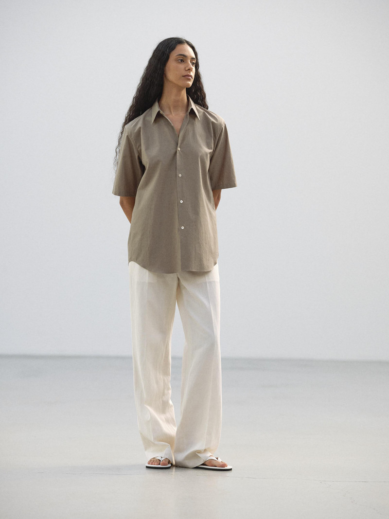HIGH-TWIST WOOL LINEN TWILL SLACKS 3