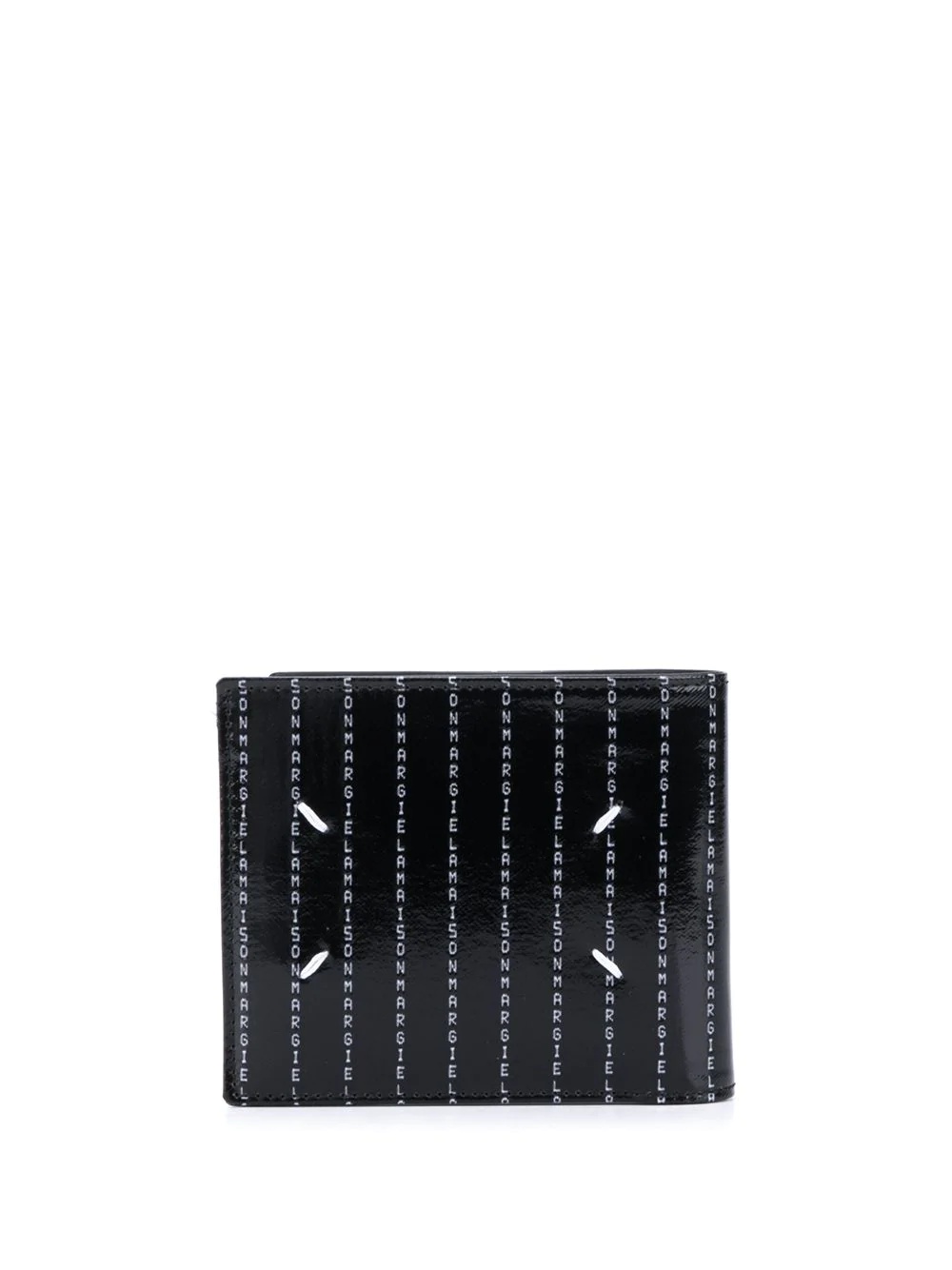 striped logo pattern wallet - 2