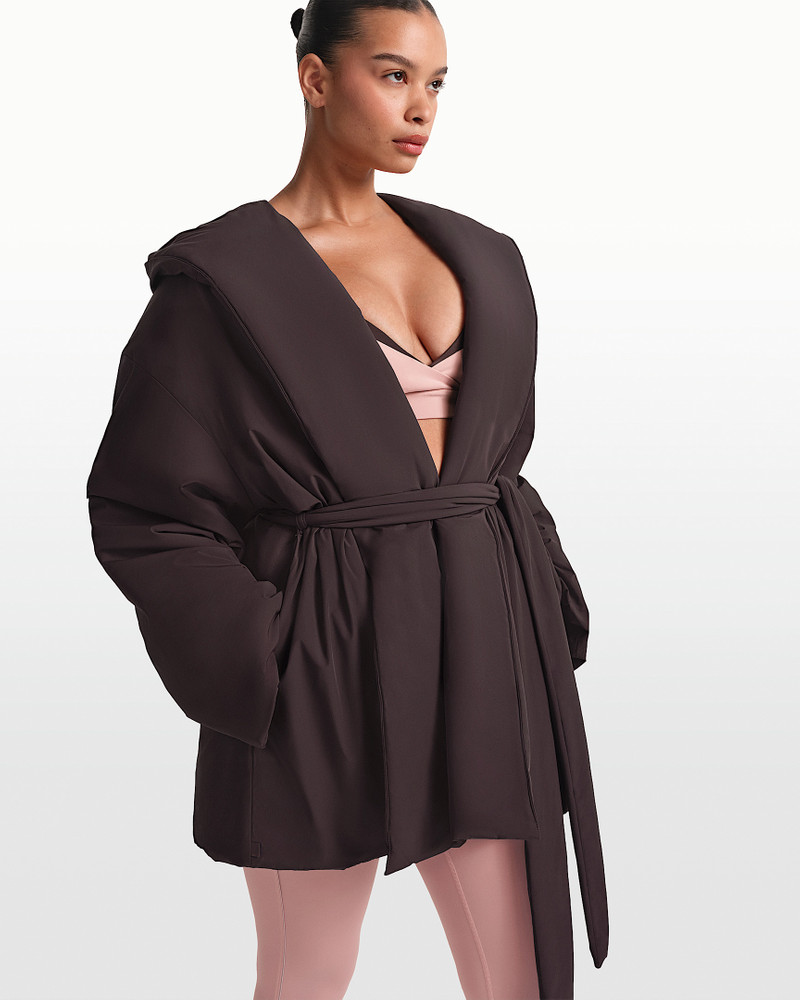 NikeSKIMS Woven Nylon Women's Wrap Coat 3