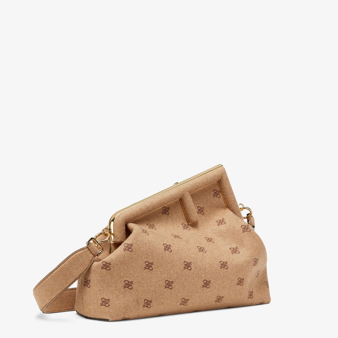 Beige flannel bag with embroidery - 2