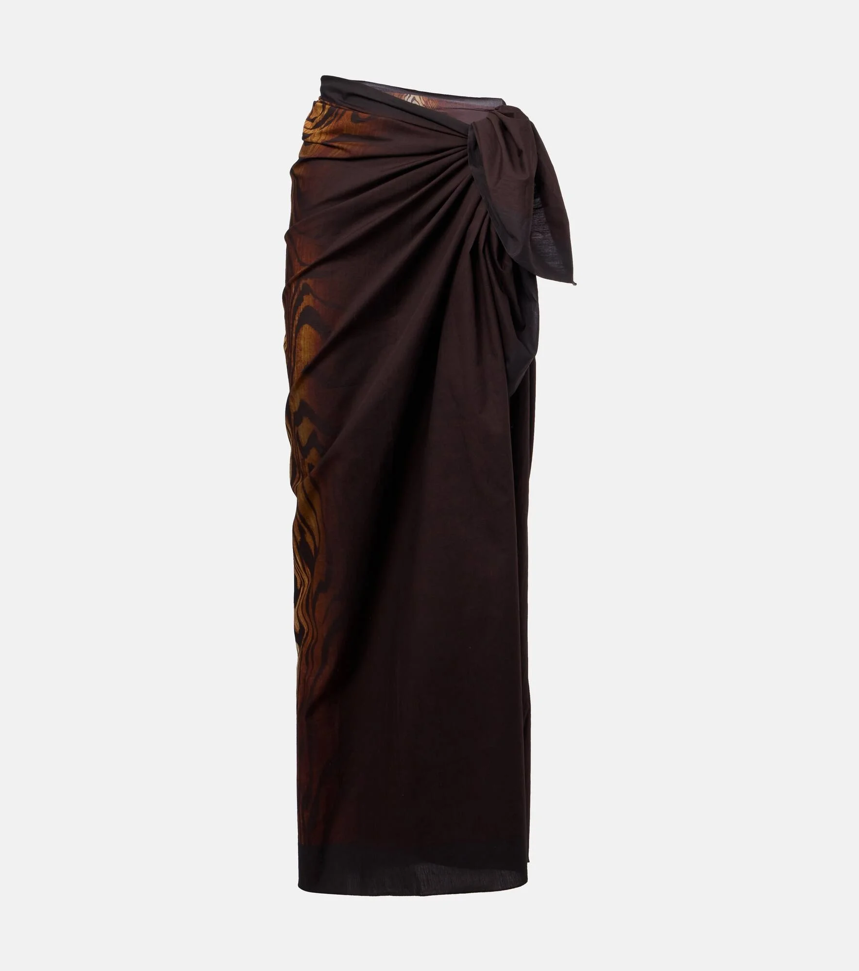 Printed cotton beach cover-up - 1