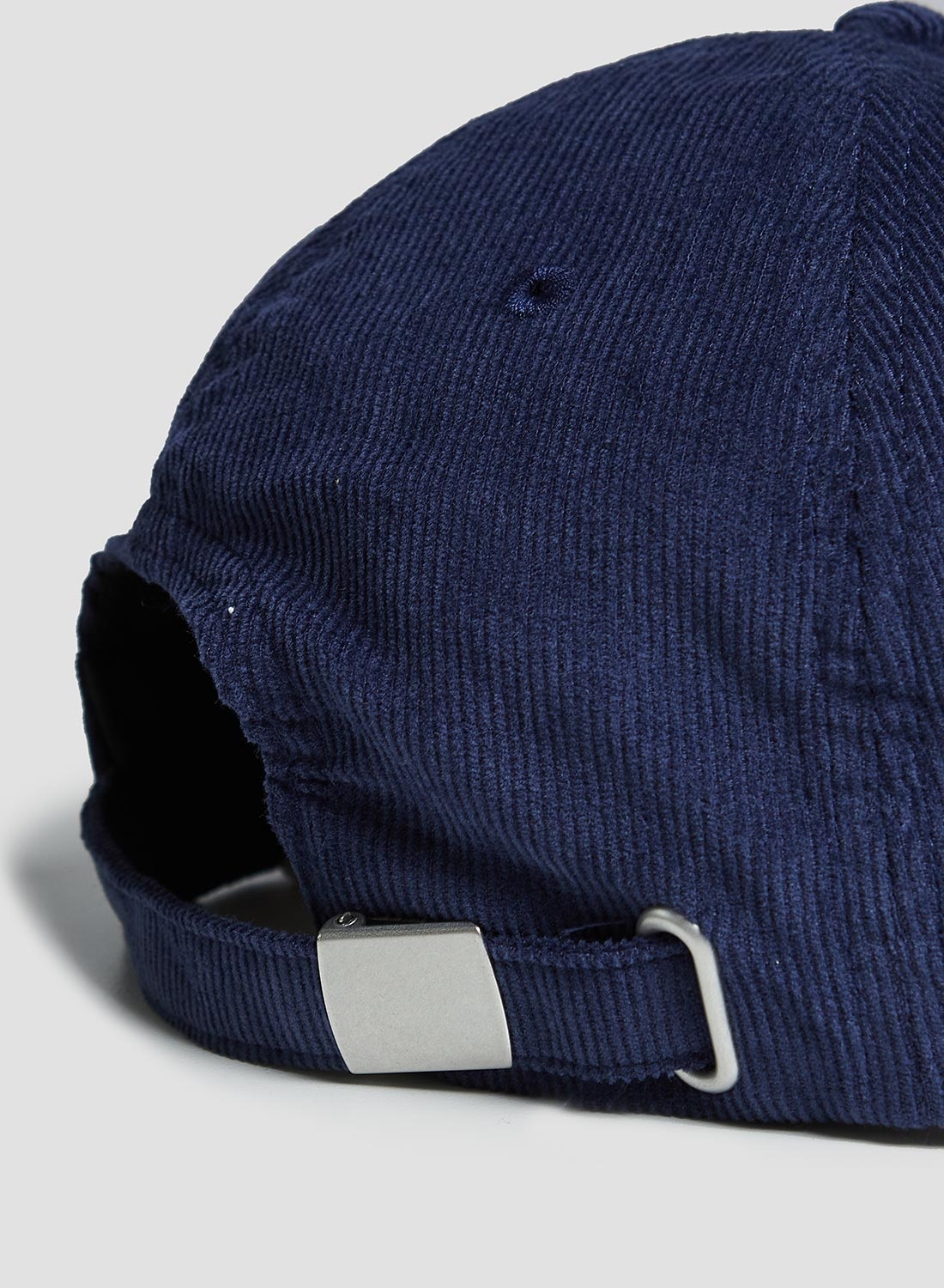 Corduroy Embroidered Cap in Navy - 3