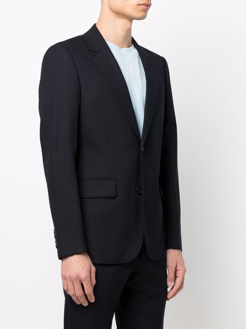 single-breasted wool suit jacket - 3