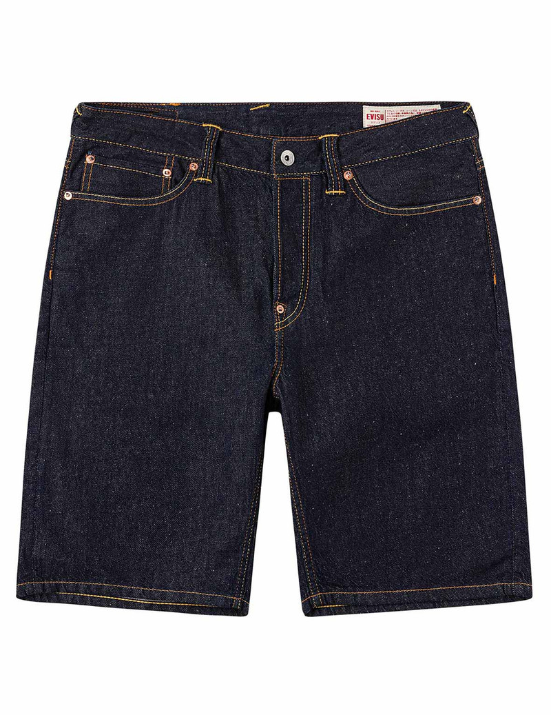 EVISU Seagull & Kanji Printed Pocket Denim Shorts outlook