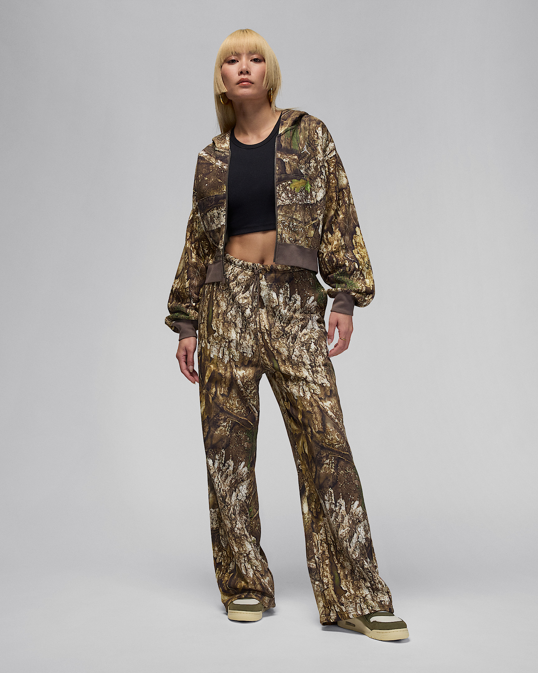 Jordan Brooklyn Fleece Women's Realtree Mod Crop Full-Zip Hoodie - 8