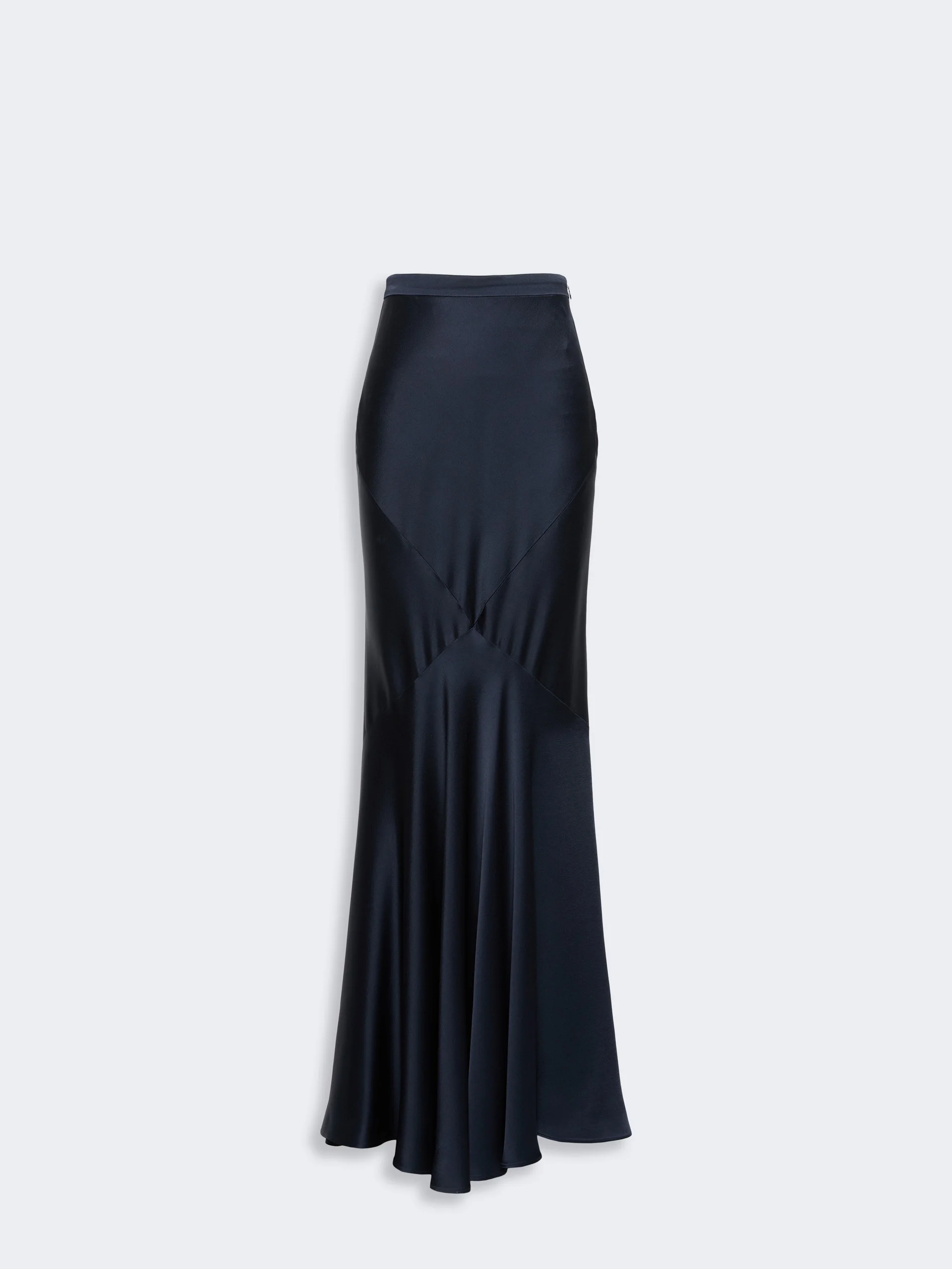 ACERBO Long envers satin skirt - MIDNIGHTBLUE - 1