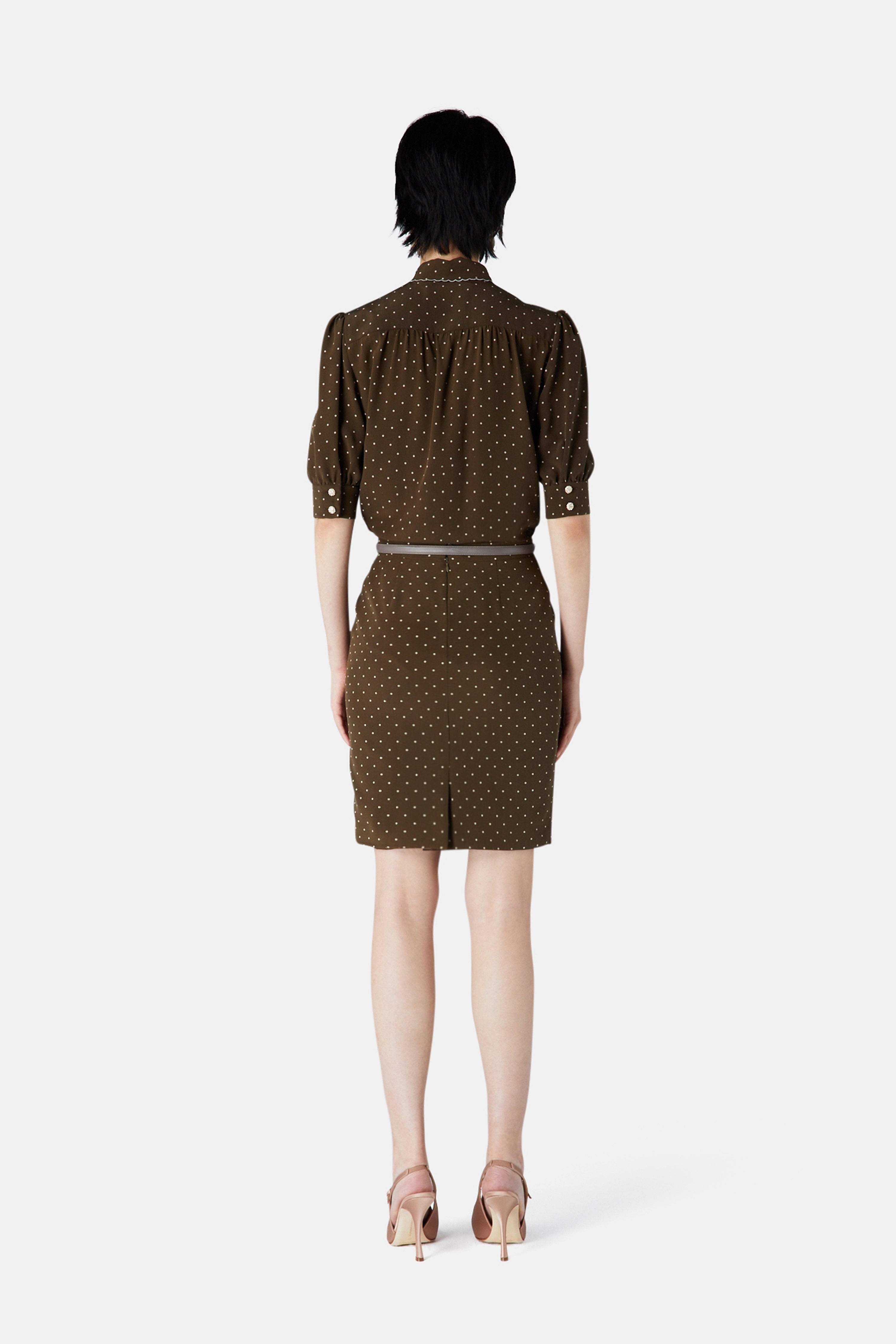 POLKA DOT BLOUSE WITH COLLAR - 4
