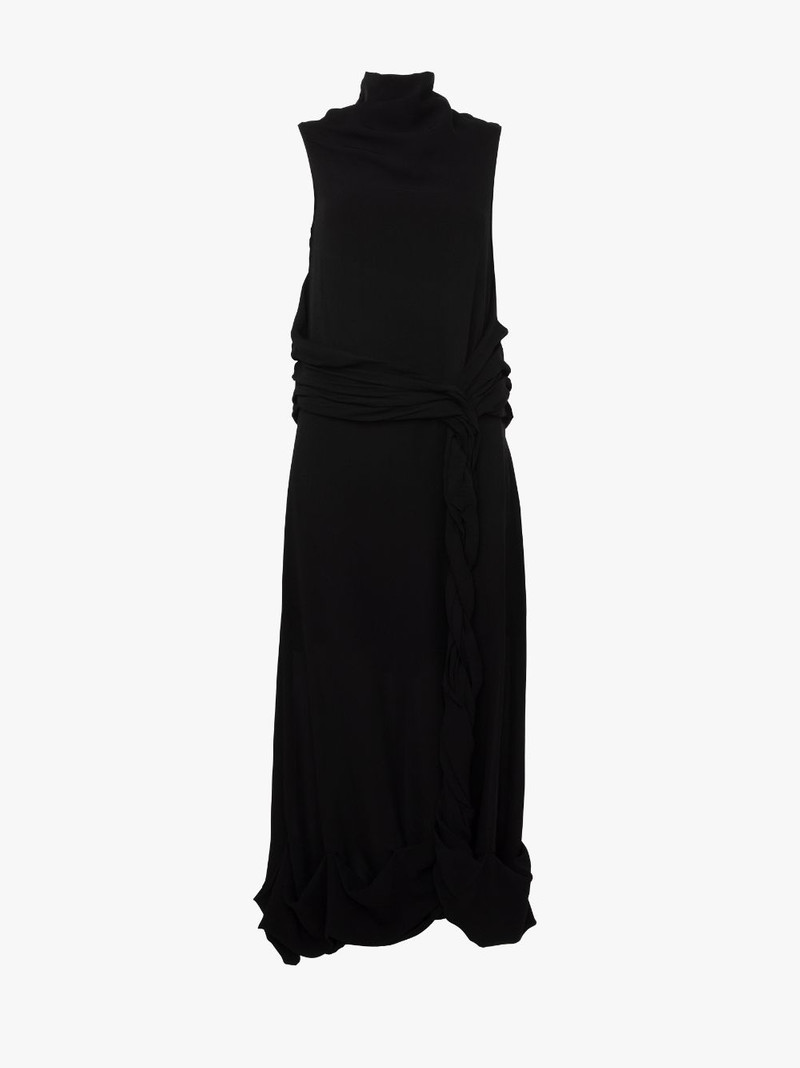 TWISTED DRAPE SHEER DRESS 1