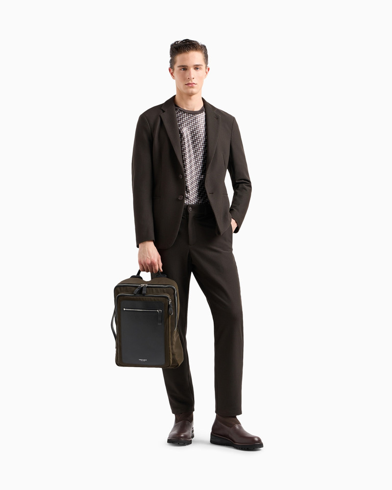 ASV NYLON AND PEBBLED-LEATHER BACKPACK 6