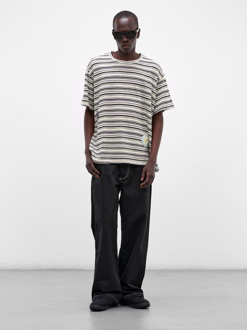 Song for the Mute Striped Knit Oversized Boxy Tee outlook
