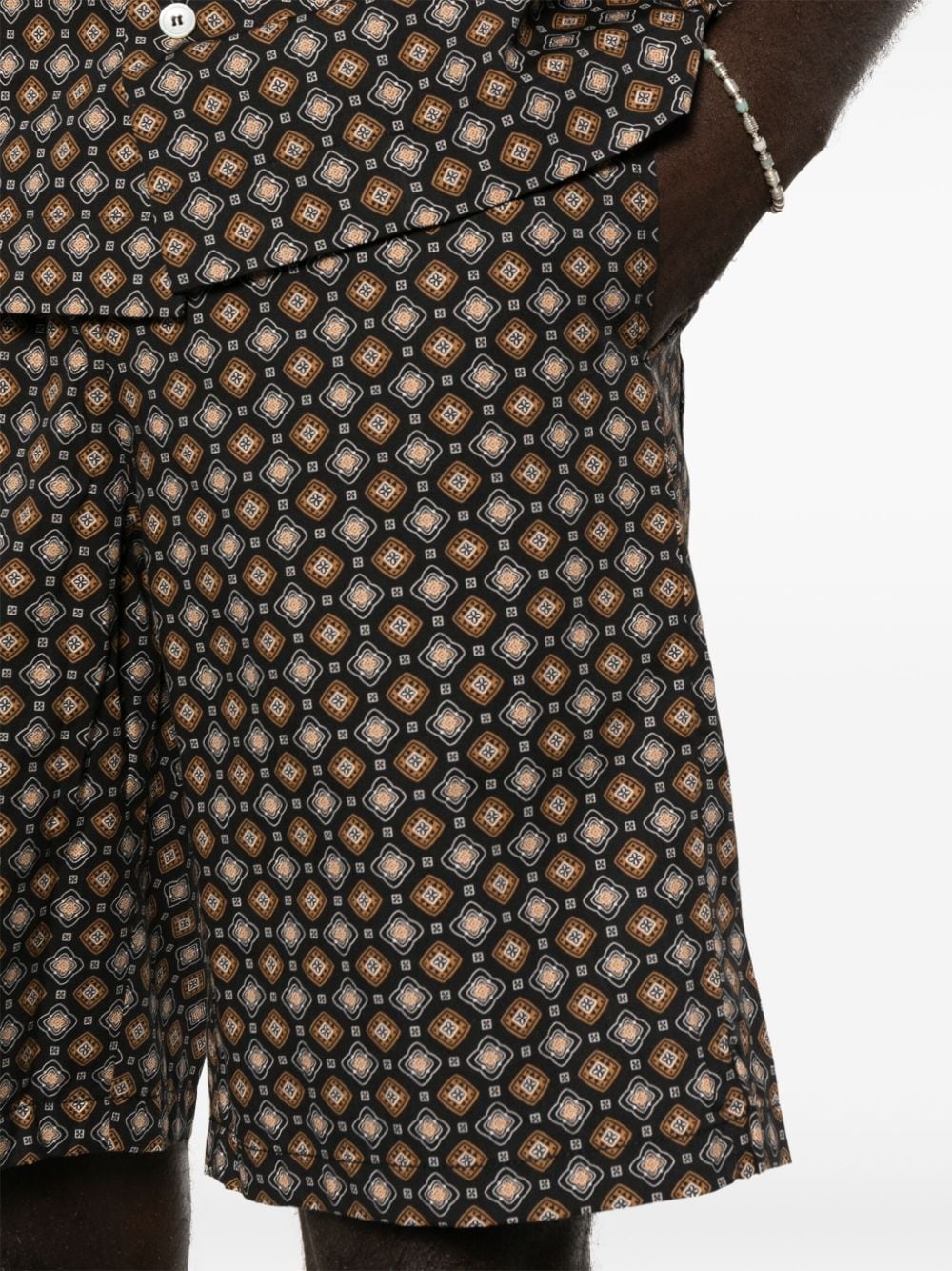 Vincento geometric-pattern shorts - 5