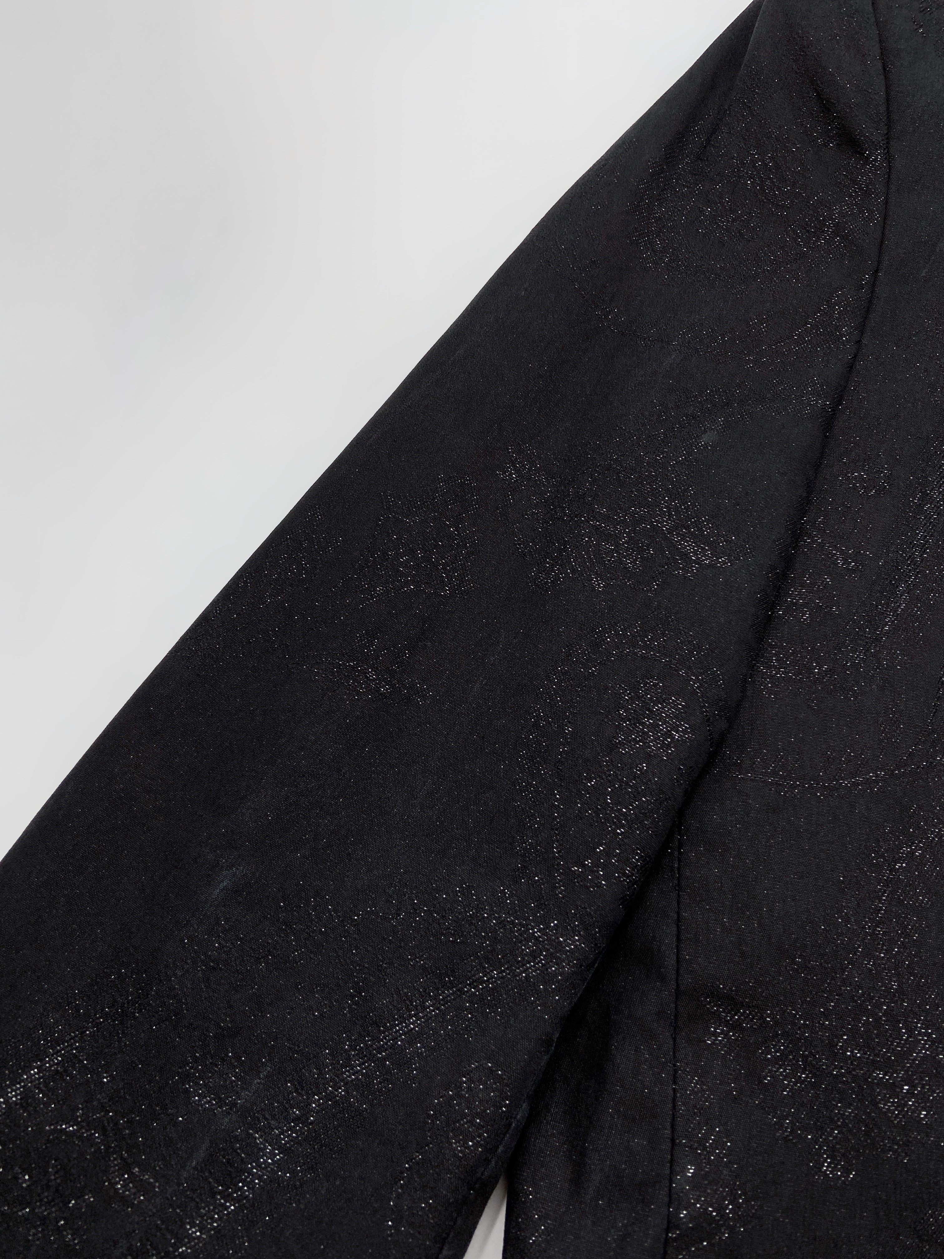 Maison Martin Margiela Spring 2006 Black Floral Lamé Cotton Blazer 50 - 9
