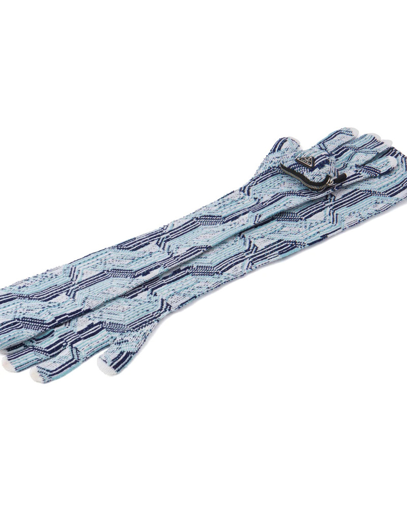 Prada Superfine wool jacquard gloves outlook