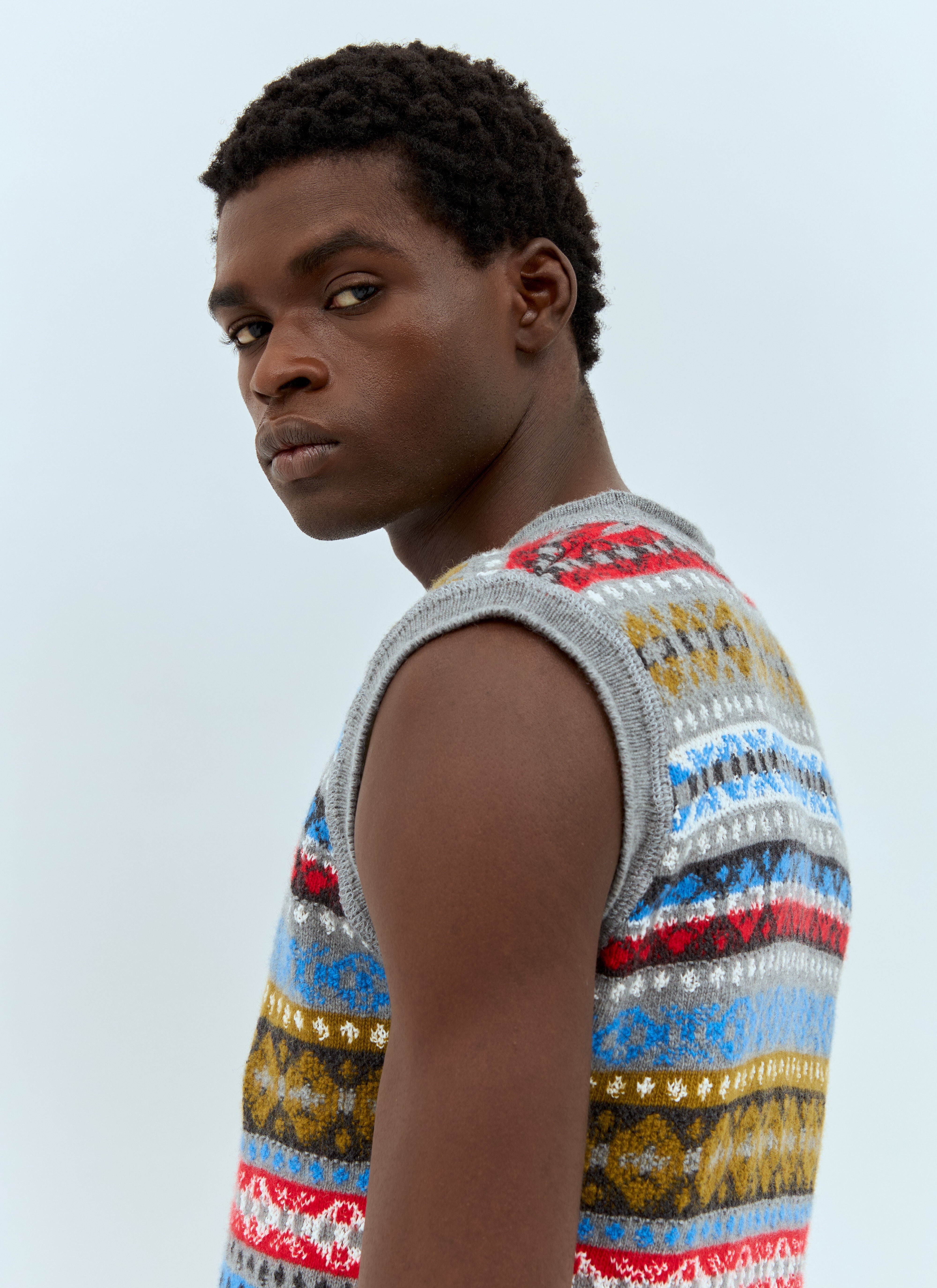 Wales Bonner Men Astral Knit Vest - 3