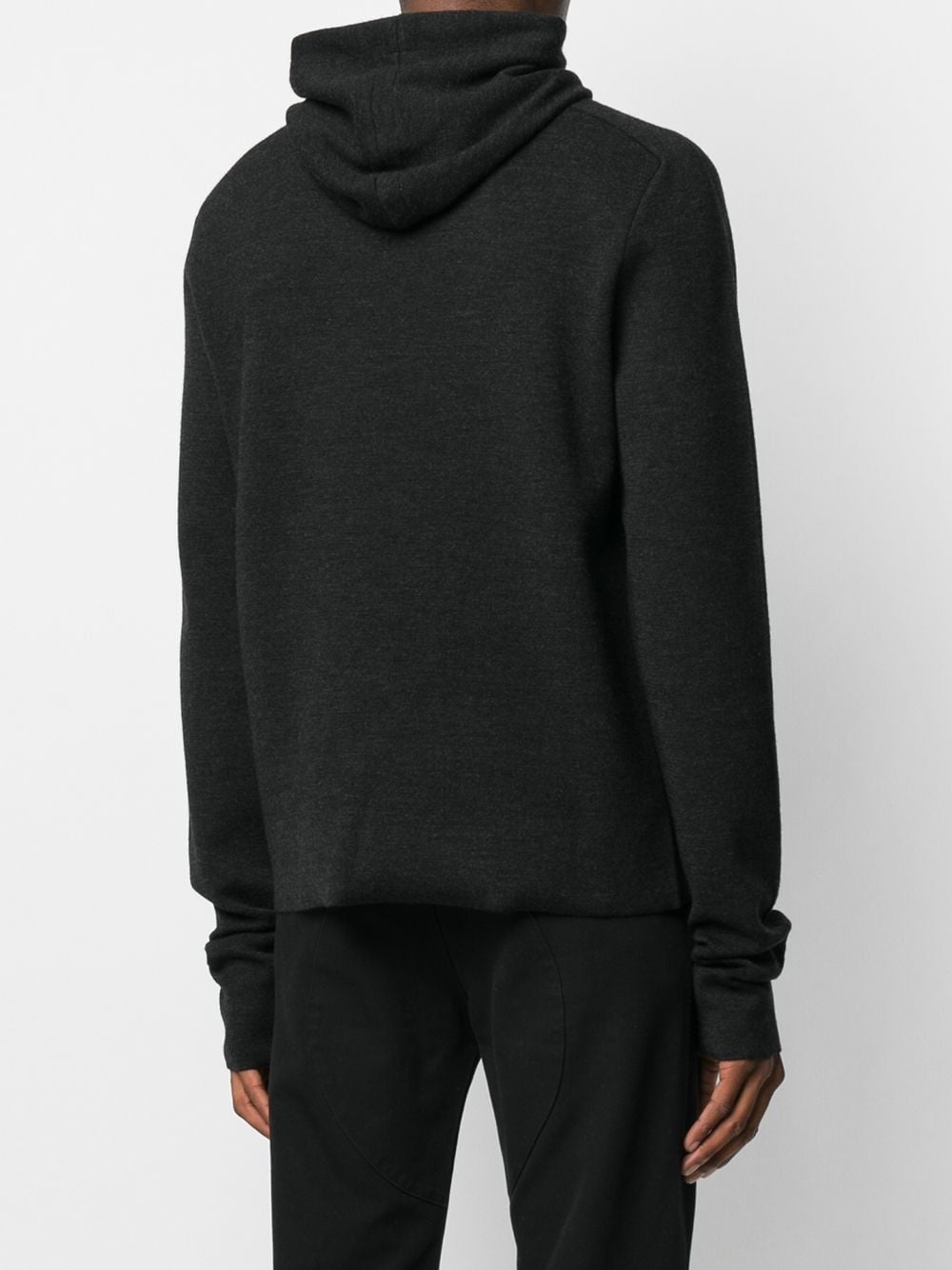 drawstring knitted hoodie - 4