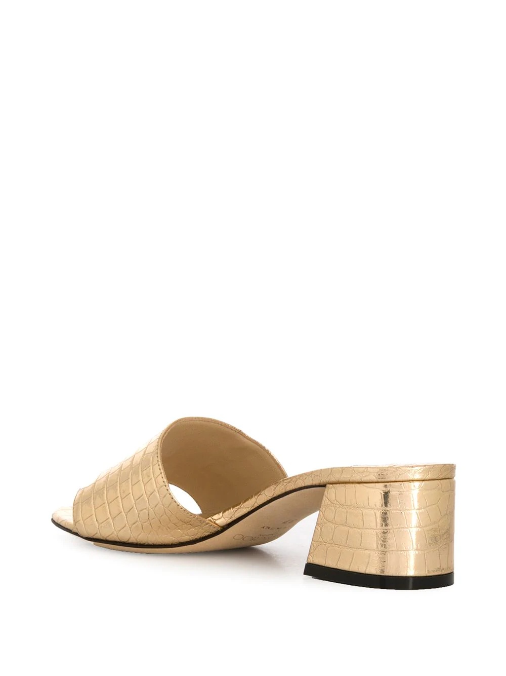 metallic low heel mules - 3