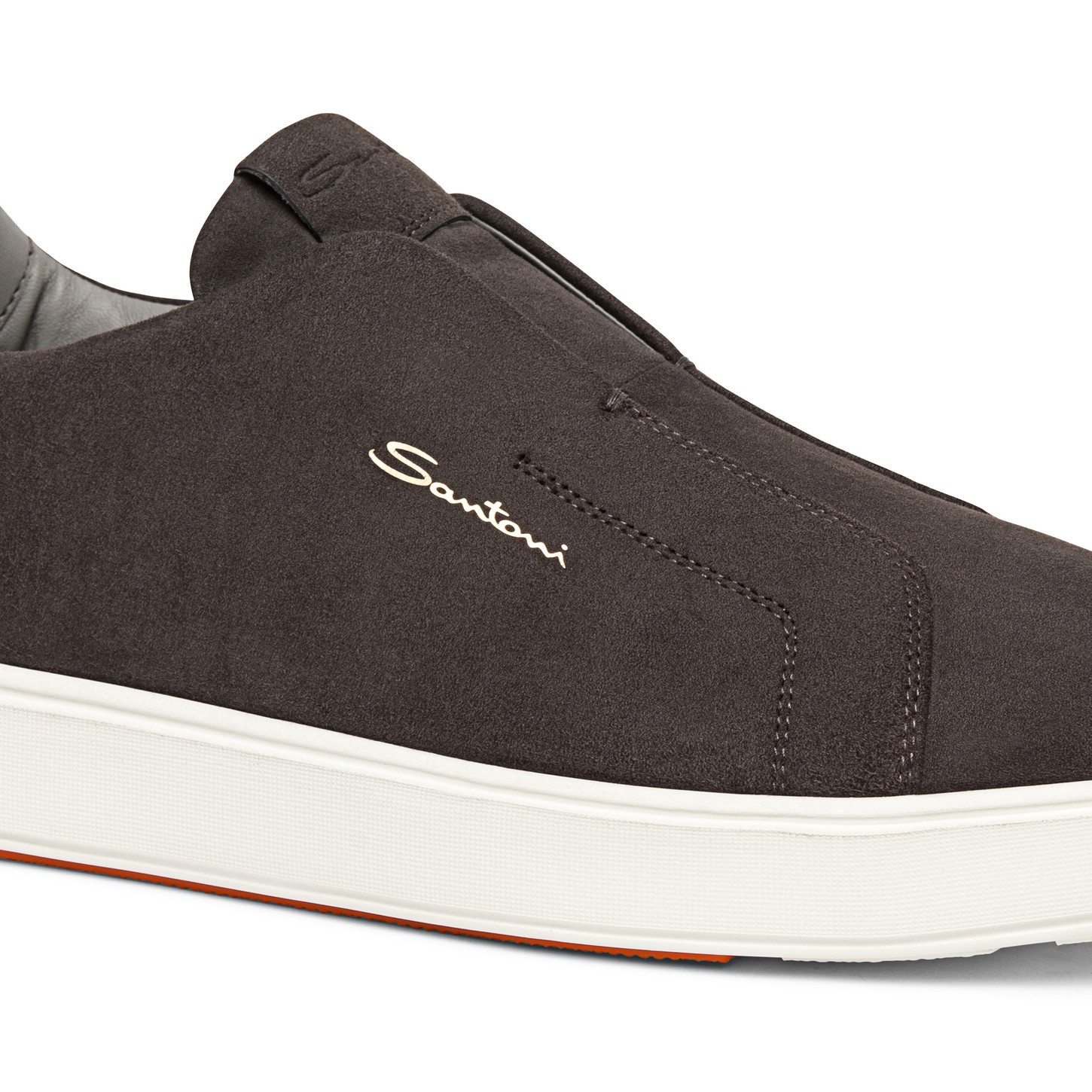 Men’s grey suede slip-on sneaker - 5