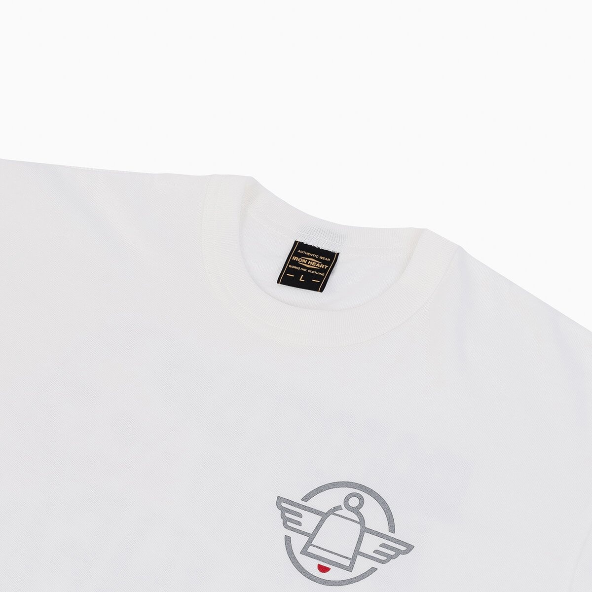 6.5oz Printed Loopwheel Crew Neck T-Shirt - White - 6
