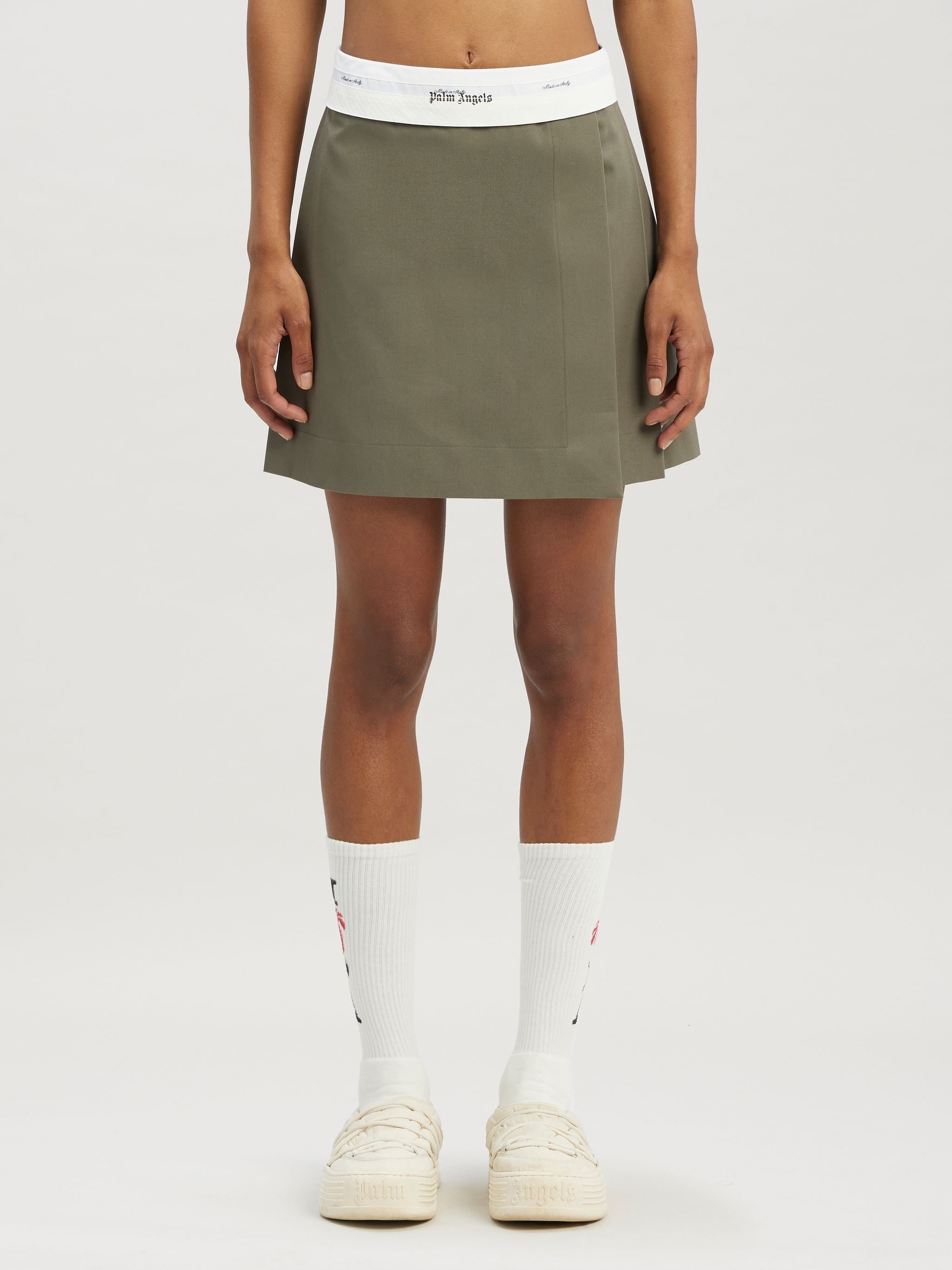 Reversed Waistband Chino Skirt - 3