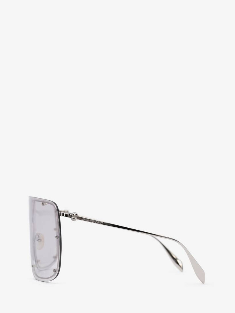Alexander McQueen Skull Mask Sunglasses in Silver outlook