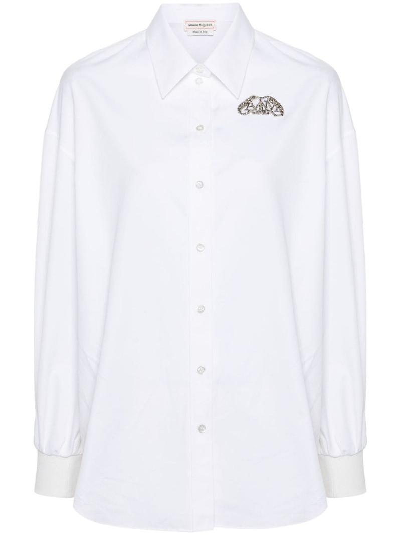 crystal-embellished cotton shirt 1