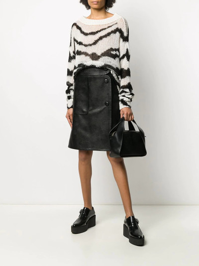 Stella McCartney zebra pattern oversized jumper outlook