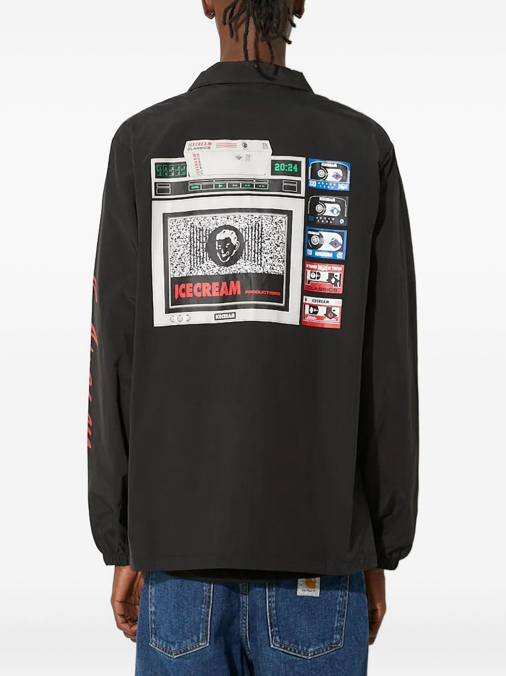 graphic-print coach jacket - 2