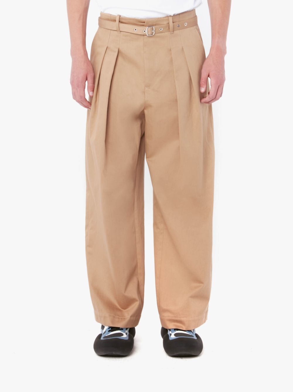 WIDE LEG PLEAT FRONT TROUSERS - 2