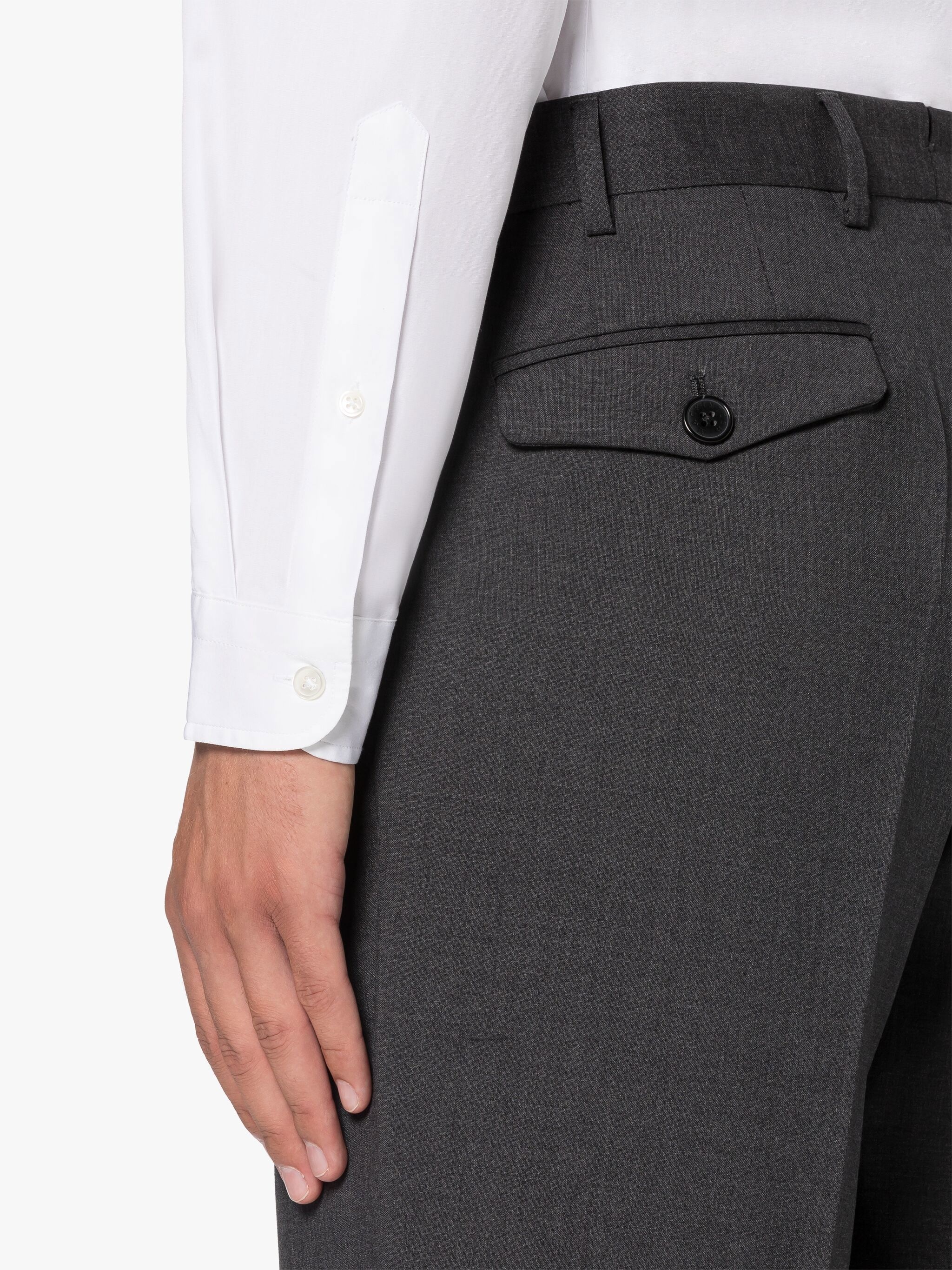 THE STANDARD DARK GREY WOOL TROUSERS - 6