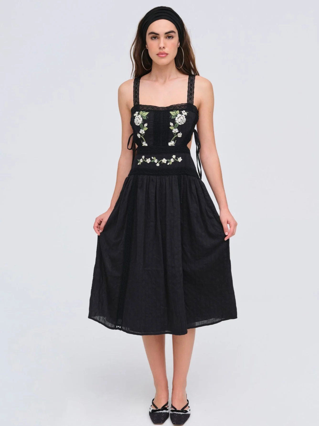 Jolene Embroidered Midi Dress - 1