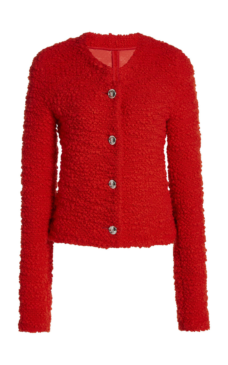 Textured Bouclé Jacket coral 1
